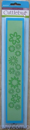 Cuttlebug Embossing Folder Border - Botanicals - Lamówka Kwiaty Kwiatki A4