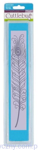 Cuttlebug Folder Border - Peacock Plume - Lamówka Pawie Pióro A4