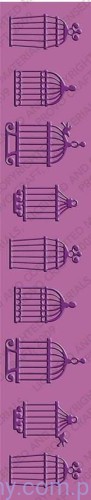 Cuttlebug Folder Border A4 - Caged Bird - Lamówka Klatki dla Ptaków