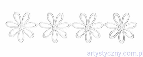 Aplikacje Duże Ażurki 2,5cm Kwiatki Ażurowe 30 szt BIAŁE