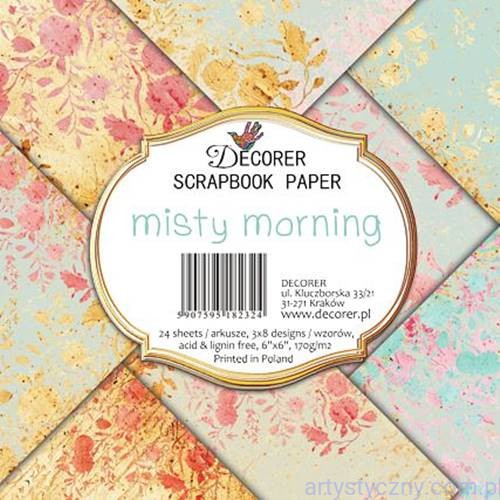 Papiery do Scrapbookingu 15x15cm, Misty Morning 24 ark
