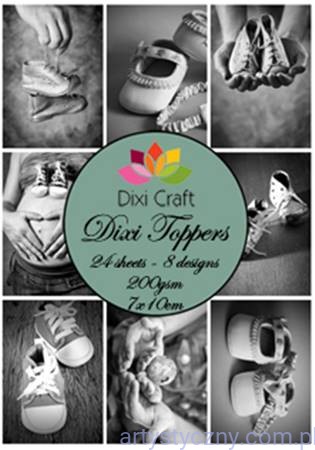 Papiery Dixi Toppers 7x10 cm, 24 ark, Niemowlęce ET0117