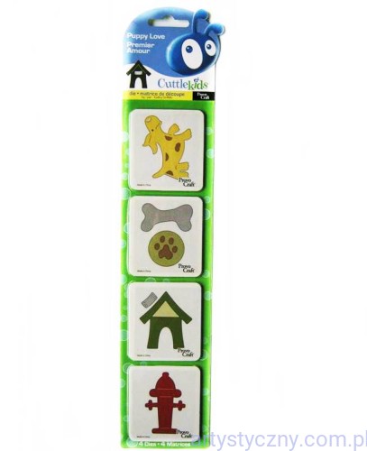 4 Wykrojniki Cuttlekids - Puppy Love - Piesek Kość Buda
