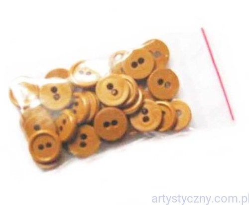 Guziki Guziczki 2 dziurki - 11mm Rude - 60 szt