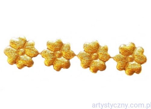 Atłasowe Aplikacje Koniczynki - 60 sztuk - Złota Kolekcja