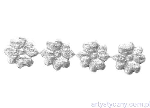 Atłasowe Aplikacje Koniczynki - 60 sztuk - Srebrna Kolekcja