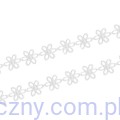 Aplikacje Ażurki 1,7 cm Ażurowe kwiatki ~ 50 szt ~ BIAŁE