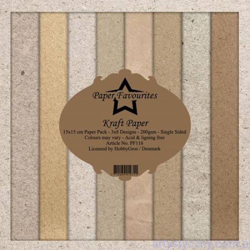 Papiery Dixi Craft 15x15cm Kraft Paper PF116