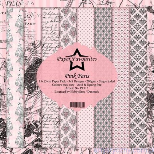 Papiery Dixi Craft 15x15cm Pink Paris PF115