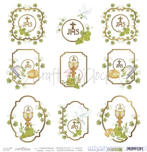 Papier do scrapbookingu Craft o'Clock - Holy Communion -- motywy komunijne do wycinania