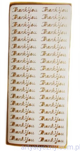 Naklejki Złote - napisy Thank You 2623