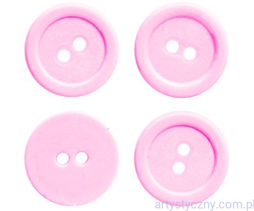 Guziki Guziczki 20mm - Różowe - 15 sztuk