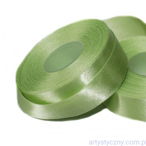 Tasiemka satynowa, wstążka atłasowa 25mm - Młoda Zieleń 140