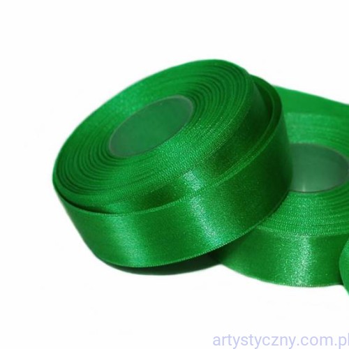 Tasiemka satynowa, wstążka atłasowa 25mm - Zielona 142