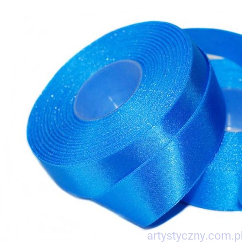 Tasiemka satynowa, wstążka atłasowa 25mm - Niebieska 149