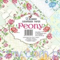 Papiery do Scrapbookingu 20x20cm, Peony, 6 ark