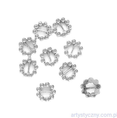 Klamra Klamerki Ozdobne do Wstążki 12mm - 10 szt