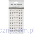 Serca Serduszka 10mm Samoprzylepne 54szt SREBRNE