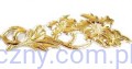 Aplikacje Kwiaty Art Deco Gipiura ~ Złote 10 sztuk