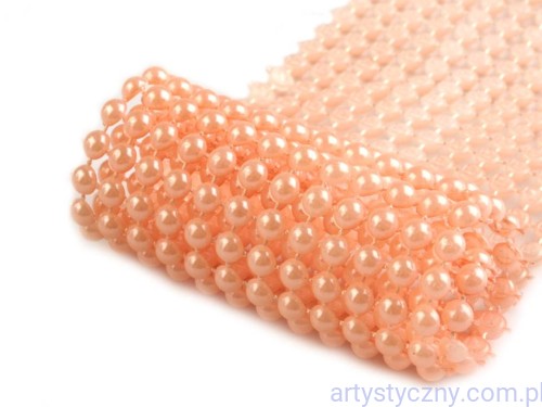 Ozdobna Taśma z Perełkami 58mm - ŁOSOSIOWA - 1 metr