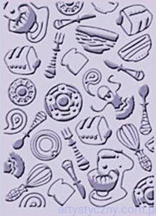 Folder Cuttlebug B6 - Retro Kitchen - Kuchnia Sprzęt Kuchenny