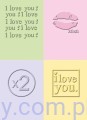 4 Foldery Cuttlebug - I LOVE YOU - 5x7 cm