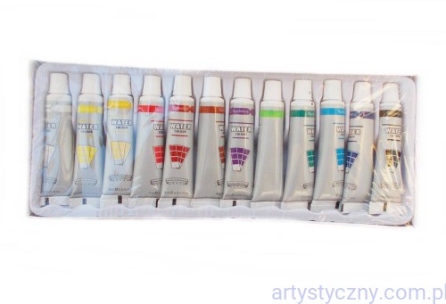 Zestaw Farby Wodne Akwarelowe Akwarele 12x6ml