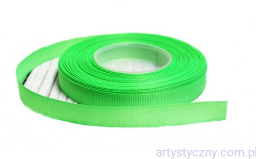 Tasiemka Wstążka Rypsowa 12mm - Zielona 3 metry