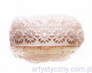 Satynowe Aplikacje SŁONECZKA 1,4 cm ~ 60 szt ~ RÓŻOWE
