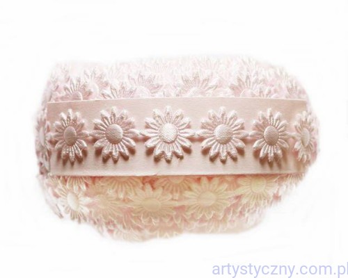 Satynowe Aplikacje SŁONECZKA 1,4 cm ~ 60 szt ~ RÓŻOWE