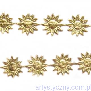 Aplikacje SŁONECZKA 1,4 cm ~ 60 szt ~ ZŁOTE LYCRA