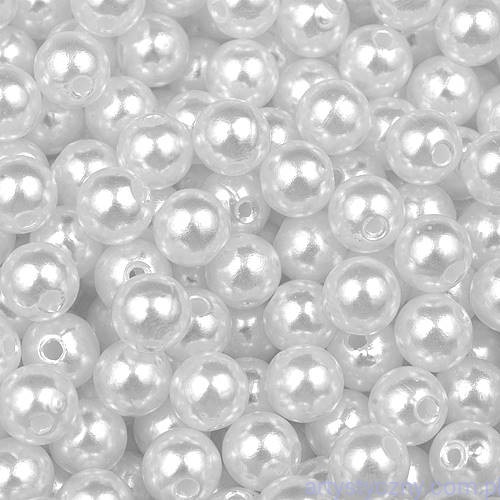 Perły Perełki Koraliki Kulki 4mm ~ Białe ~ 400szt