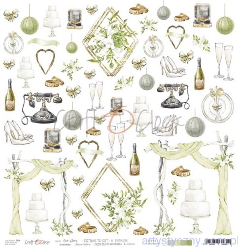 Papier do scrapbookingu Brokat Our Story Elementy 30x30cm CC-DOD-02-OS28