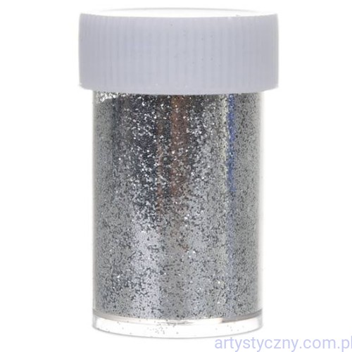 Brokat Sypki Srebrny Fiolka 20g