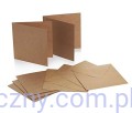 Kwadratowe Kartki i Koperty Kraft (50szt) Papermania