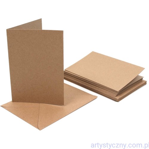 PAPERMANIA A6 Card Blanks (50szt) - Recycled Kraft - KARTKI I KOPERTY
