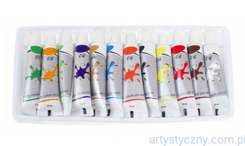 Zestaw Farby Farbki Tubki Olejne 12x12ml