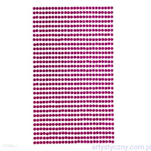 Kryształki Cyrkonie Samoprzylepne 3mm, 806szt, Fuksja