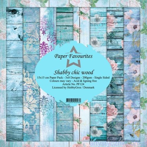 Papiery Dixi Craft 15x15cm Shabby chic wood PF124