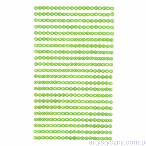 Perełki Półperełki Samoprzylepne 4mm, 440szt, green, Zielone