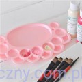 Mini Paleta Malarska Plastikowa Owalna Pink