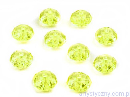 Żółte Szlifowane Kryształki Koraliki 5x6mm, 140szt