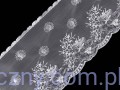 Taśma Koronka na monofilu 14 cm - Biało-Srebrna 1m