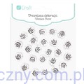 Drewniane Kwiatki Róże Różyczki Białe 2cm - 24szt