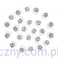 Drewniane Kwiatki Różyczki Białe 24 szt - 2cm