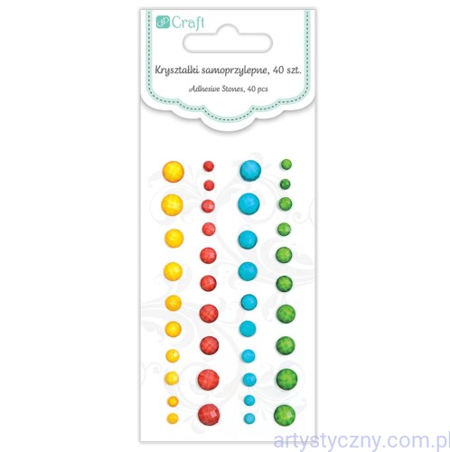 Cyrkonie Kryształki Samoprzylepne Fasetowane Little Me 40szt