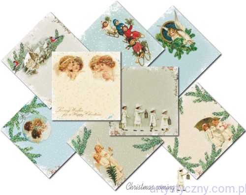 Papiery do Scrapbookingu 15x15cm - Christmas Coming - 8ark