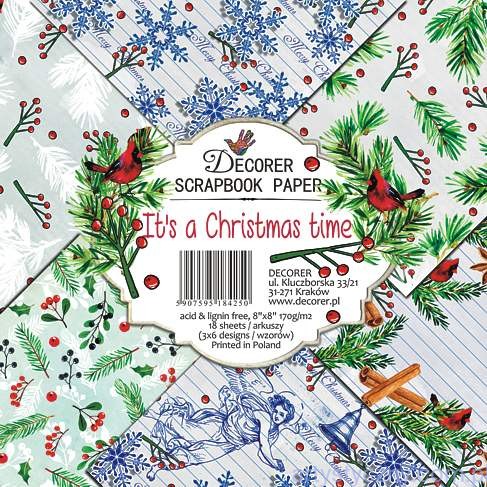 Papiery do Scrapbookingu 20x20cm, It's a Christmas Time - 18ark