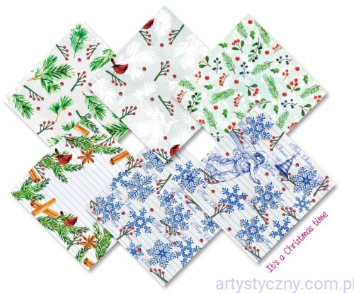 Papiery do Scrapbookingu 20x20cm, It's a Christmas Time - 6ark