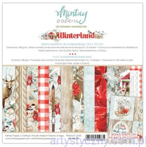 Zestaw papierów do scrapbookingu Mintay - Winterland - 15x15cm